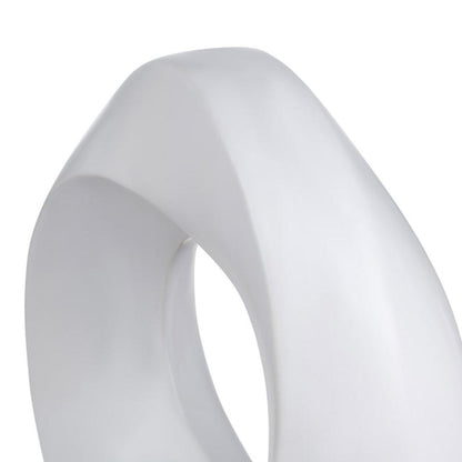 Ensemble de deux sculptures abstraites en céramique blanche