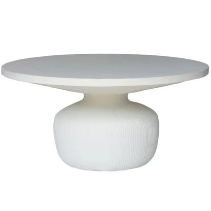 Table basse d'extérieur Silhouette en béton blanc