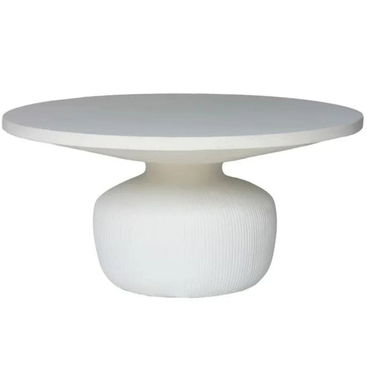 Table basse d'extérieur Silhouette en béton blanc
