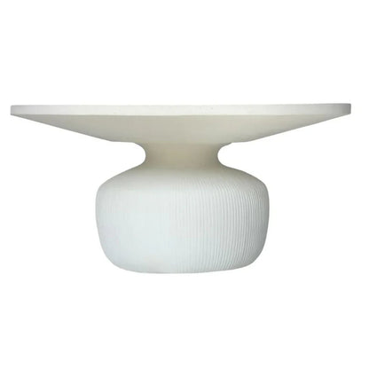 Table basse d'extérieur Silhouette en béton blanc