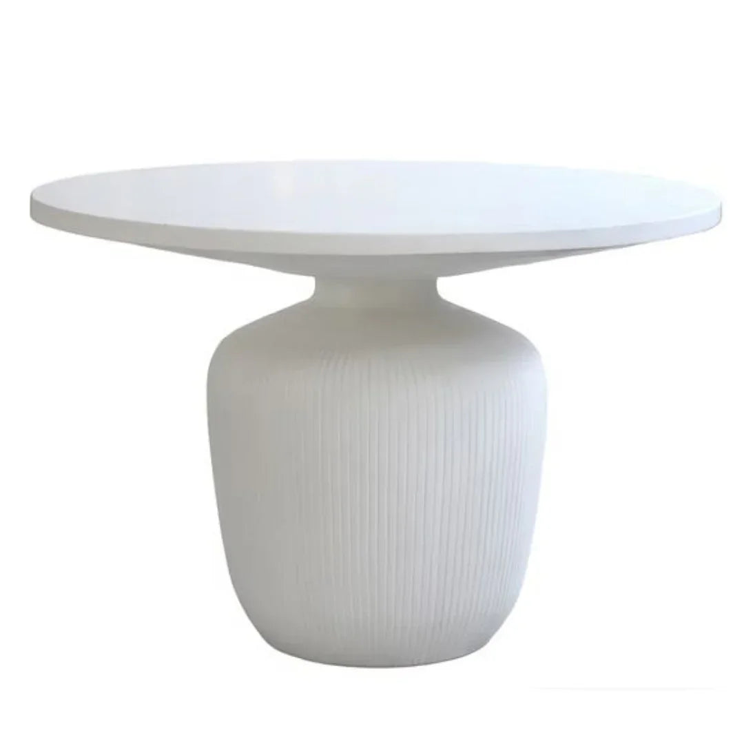Table de salle à manger d'extérieur Silhouette en béton blanc