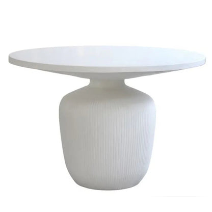 Table de salle à manger d'extérieur Silhouette en béton blanc