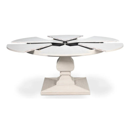 Table de salle à manger extensible Jupe blanche style équestre