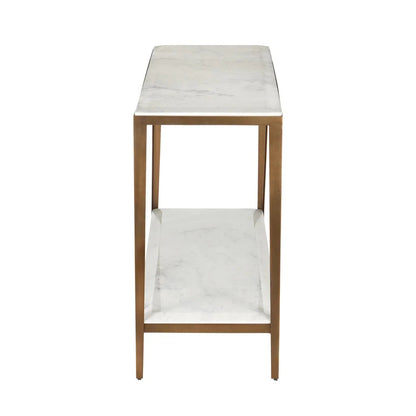 Console en marbre blanc lilas