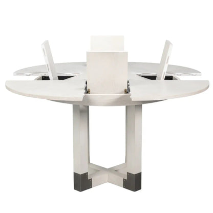 Table Jupe ronde extensible blanche