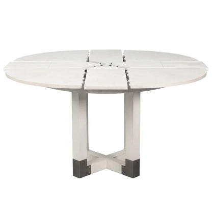 Table Jupe ronde extensible blanche
