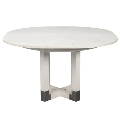Table Jupe ronde extensible blanche