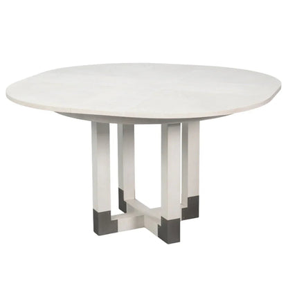 Table Jupe ronde extensible blanche