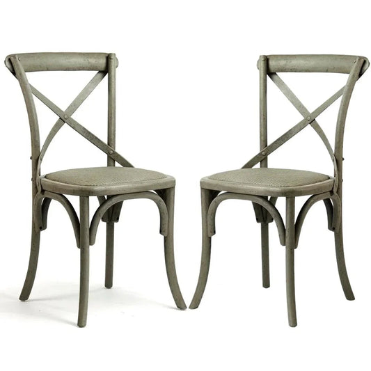 Chaises de café parisiennes vert olive