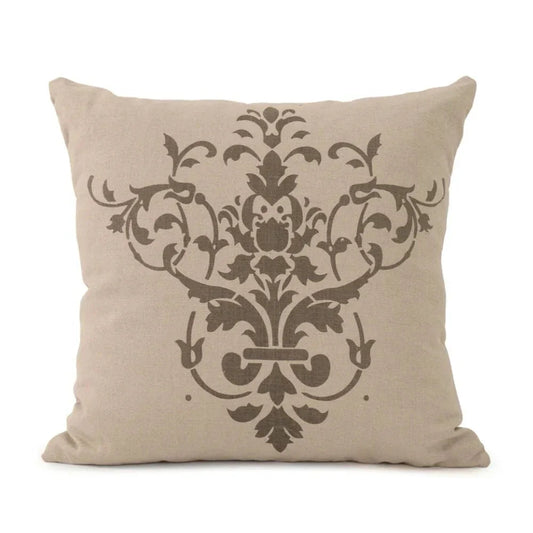 Oreiller en lin à volutes françaises