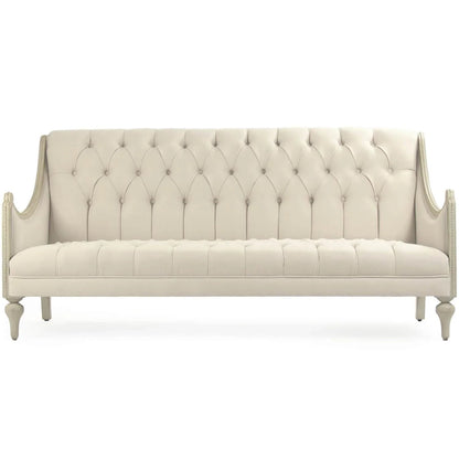 Canapé capitonné La Crème, style français