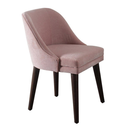 Chaise de salle à manger en velours rose moderne