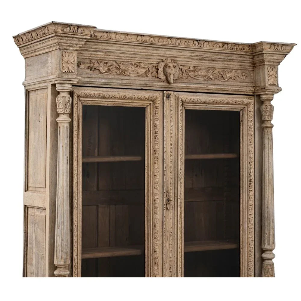 Belgique, cabinet sculpté avec vitrine, XIXe siècle, vers 1880