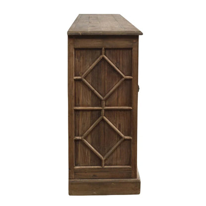 Buffet rustique en verre recyclé à motif losanges